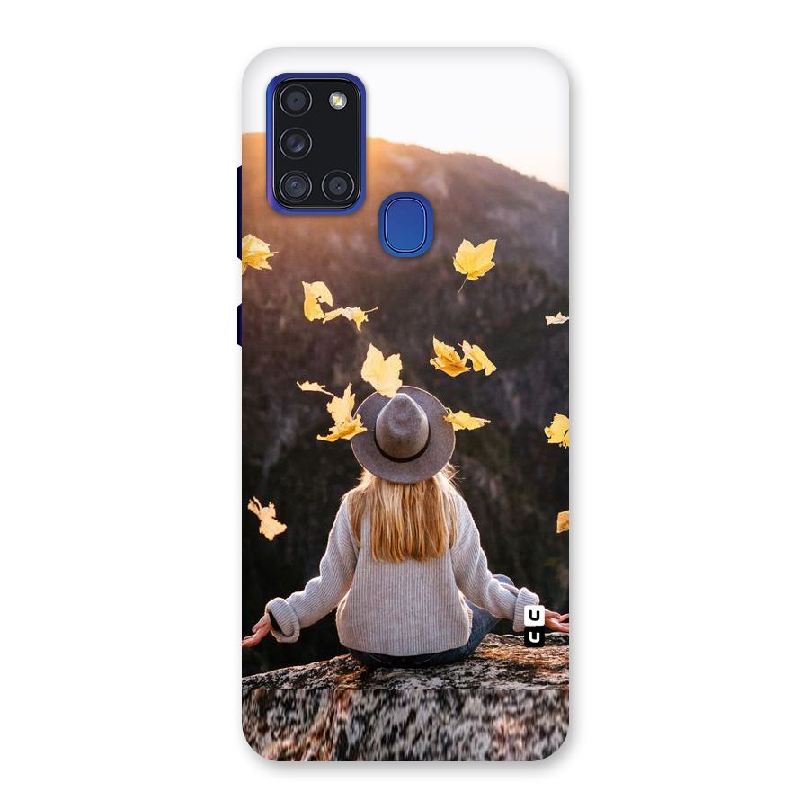 Leaf Rain Sunset Back Case for Galaxy A21s