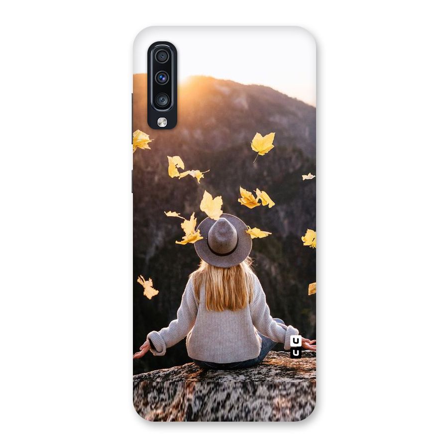Leaf Rain Sunset Back Case for Galaxy A70