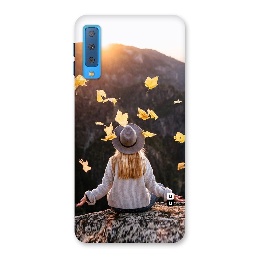 Leaf Rain Sunset Back Case for Galaxy A7 (2018)