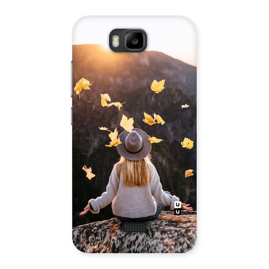 Leaf Rain Sunset Back Case for Honor Bee