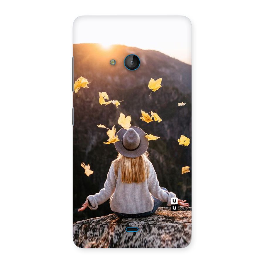 Leaf Rain Sunset Back Case for Lumia 540