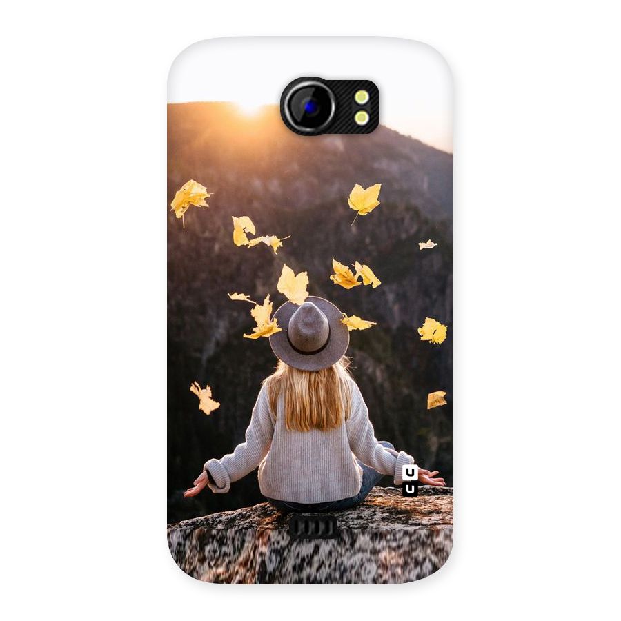 Leaf Rain Sunset Back Case for Micromax Canvas 2 A110