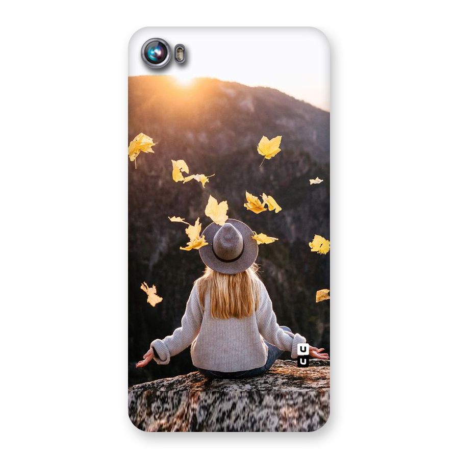 Leaf Rain Sunset Back Case for Micromax Canvas Fire 4 A107