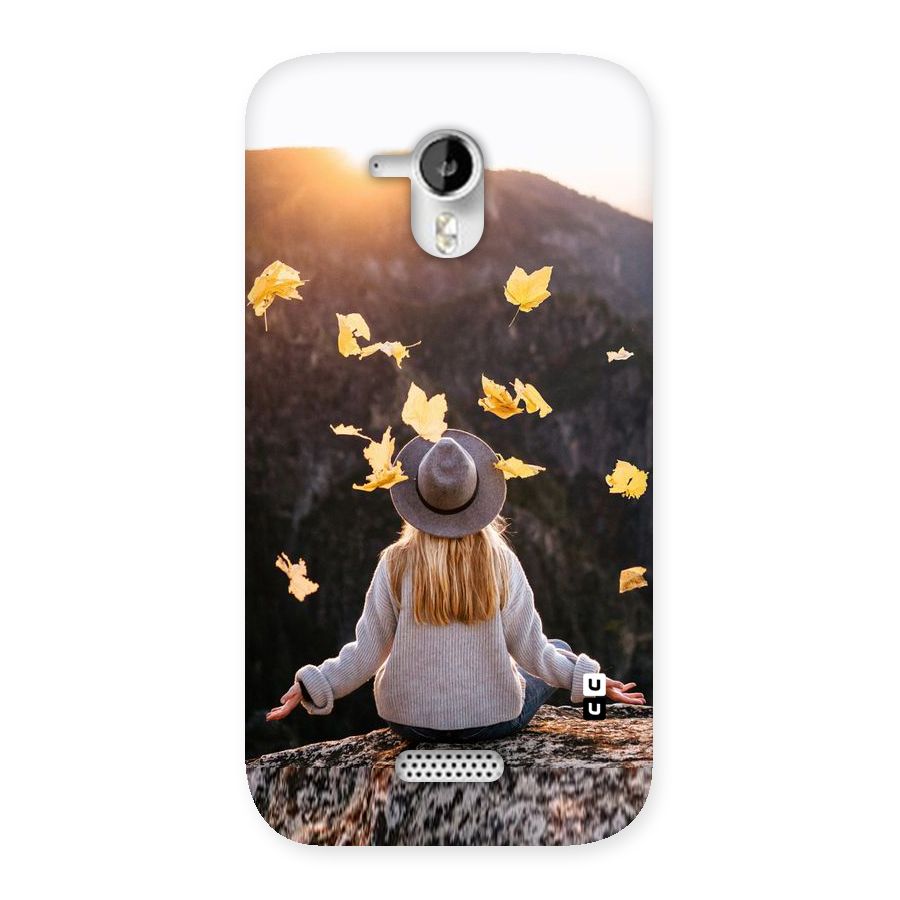 Leaf Rain Sunset Back Case for Micromax Canvas HD A116