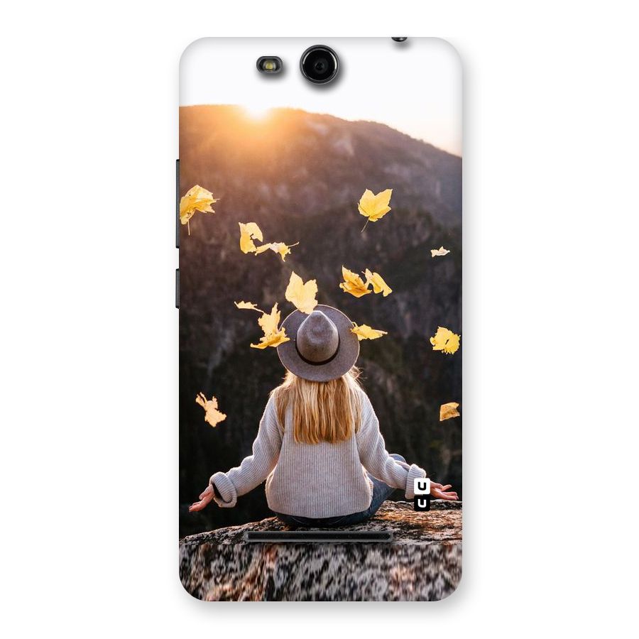 Leaf Rain Sunset Back Case for Micromax Canvas Juice 3 Q392
