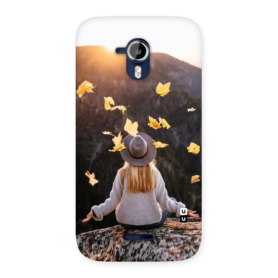 Leaf Rain Sunset Back Case for Micromax Canvas Magnus A117