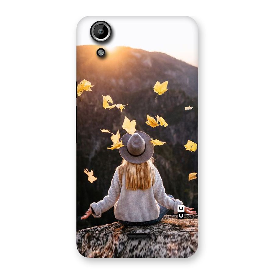 Leaf Rain Sunset Back Case for Micromax Canvas Selfie Lens Q345