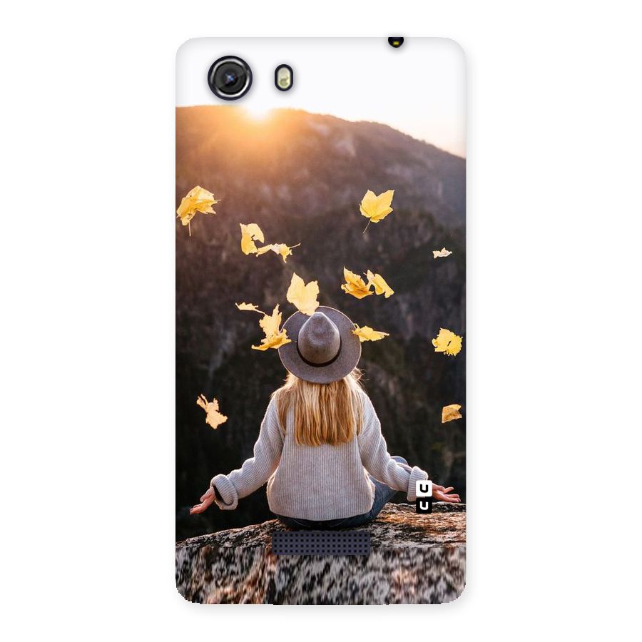 Leaf Rain Sunset Back Case for Micromax Unite 3