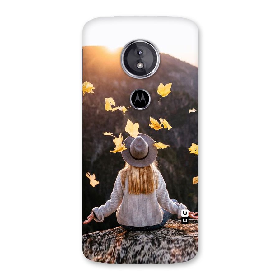 Leaf Rain Sunset Back Case for Moto E5