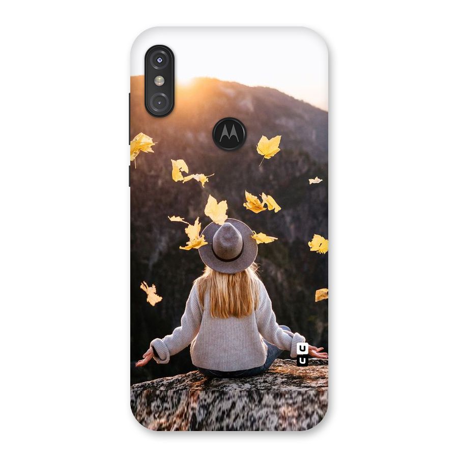 Leaf Rain Sunset Back Case for Motorola One Power