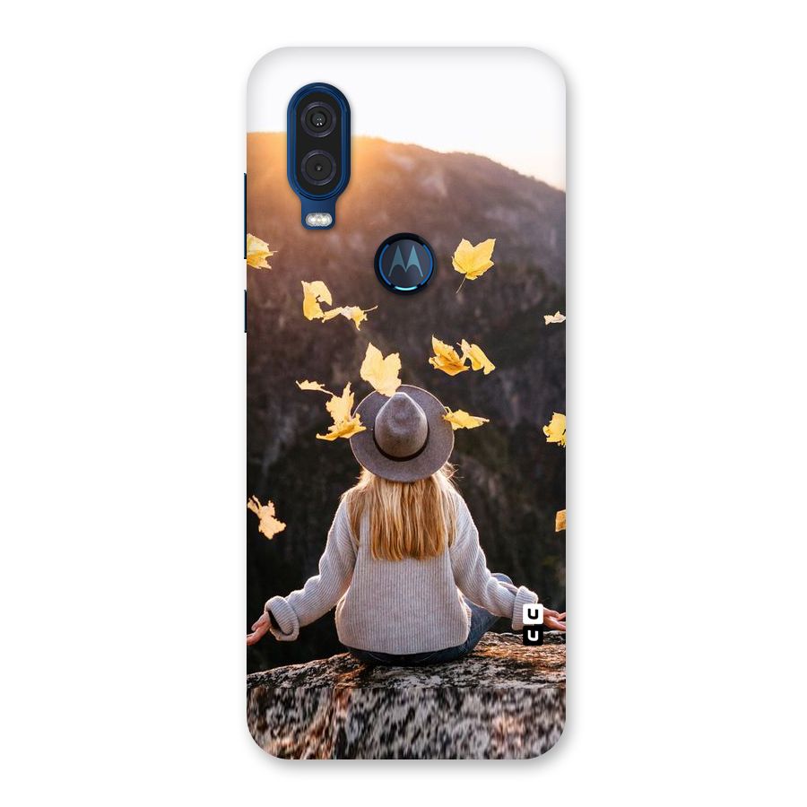 Leaf Rain Sunset Back Case for Motorola One Vision