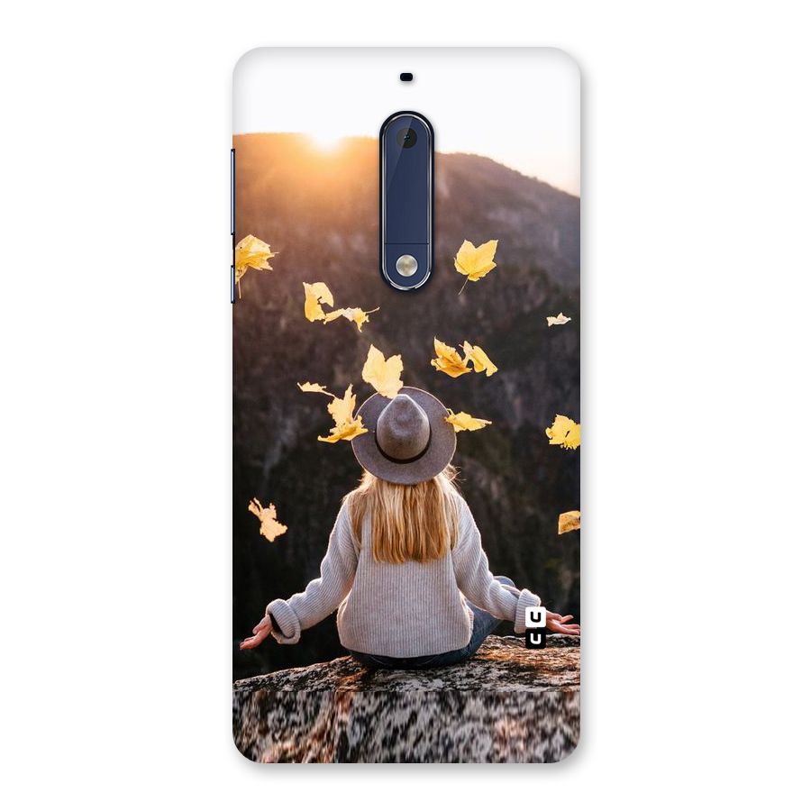 Leaf Rain Sunset Back Case for Nokia 5