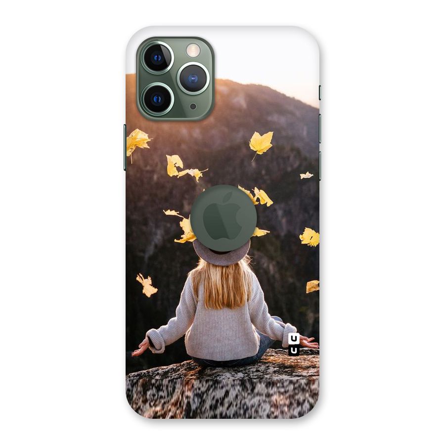 Leaf Rain Sunset Back Case for iPhone 11 Pro Logo  Cut