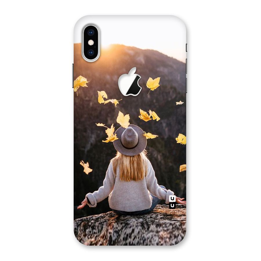 Leaf Rain Sunset Back Case for iPhone XS Max Apple Cut
