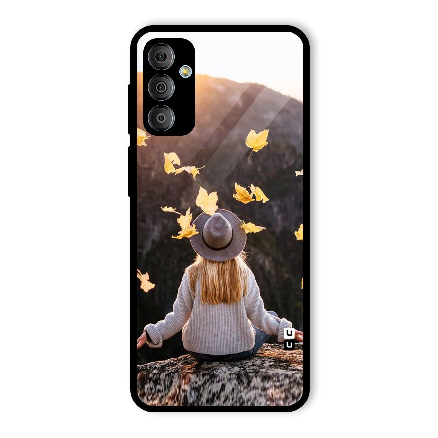 Leaf Rain Sunset Glass Back Case for Galaxy F23