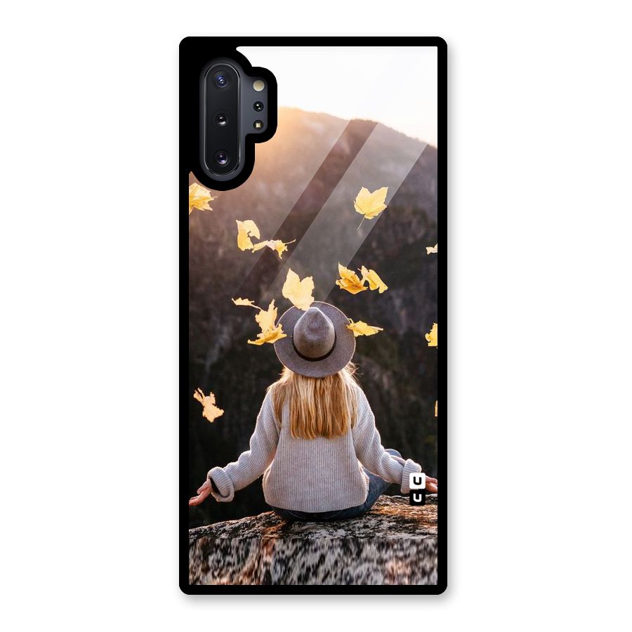 Leaf Rain Sunset Glass Back Case for Galaxy Note 10 Plus