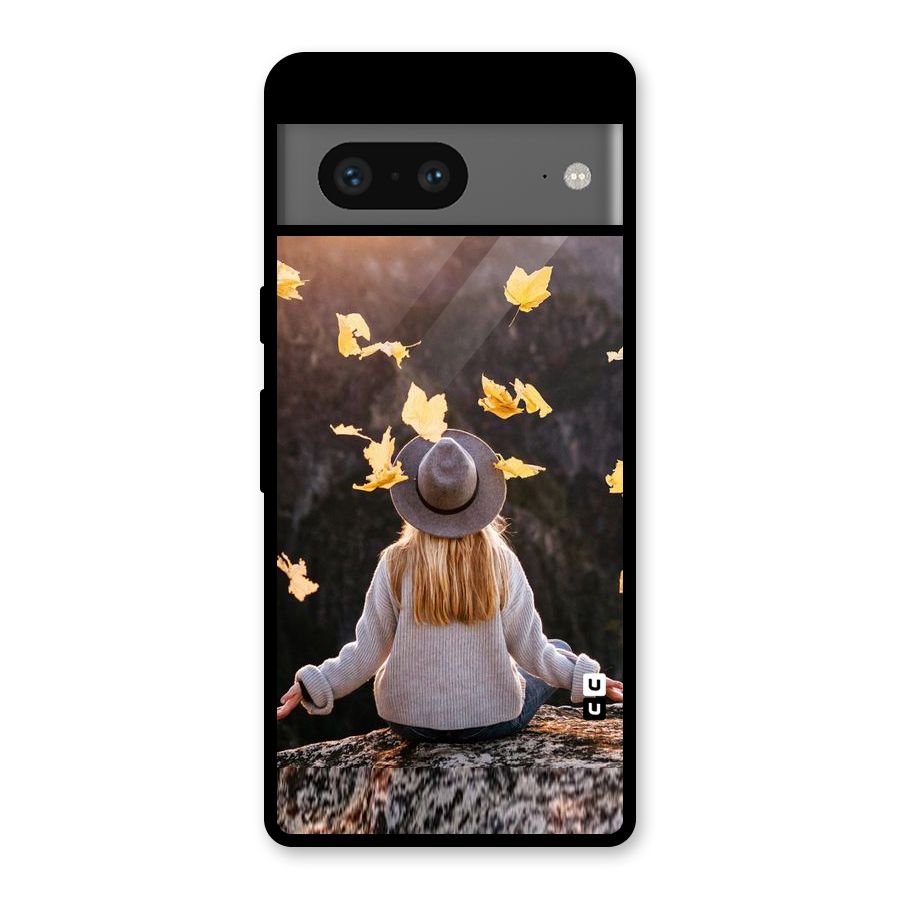 Leaf Rain Sunset Glass Back Case for Google Pixel 7
