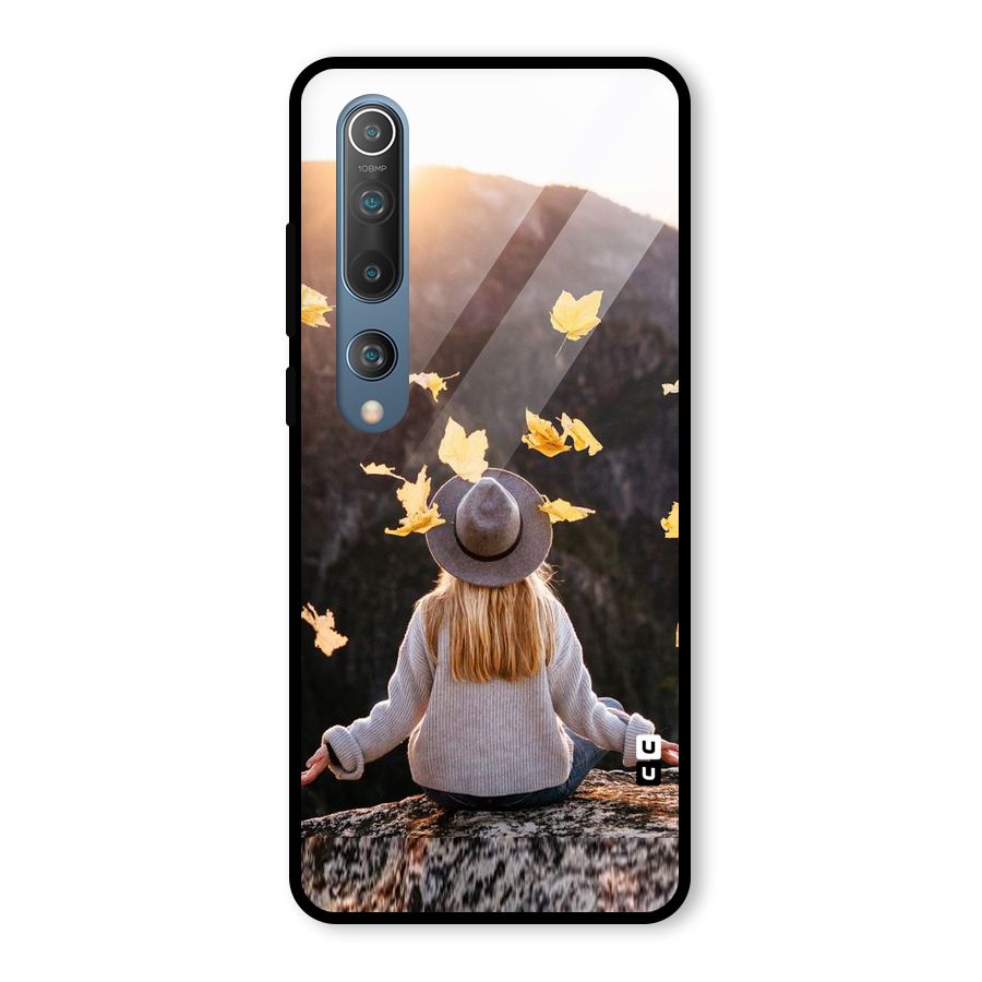 Leaf Rain Sunset Glass Back Case for Mi 10