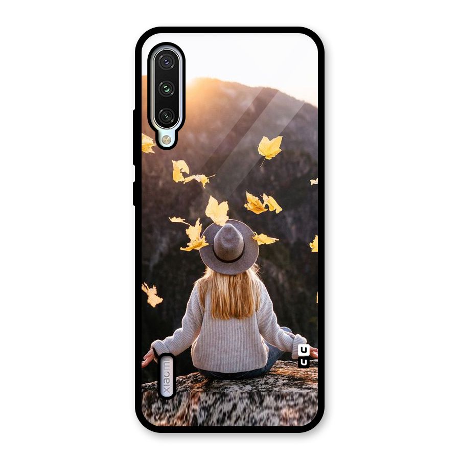 Leaf Rain Sunset Glass Back Case for Mi A3