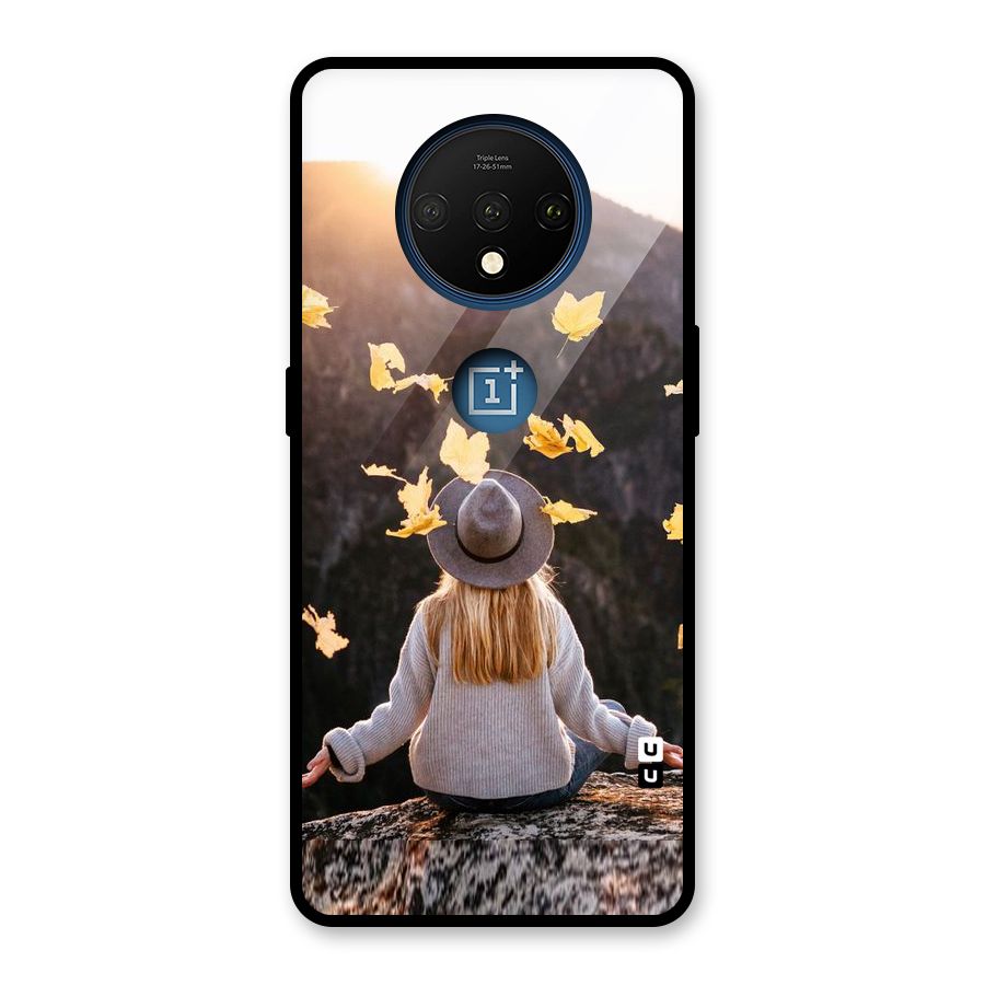 Leaf Rain Sunset Glass Back Case for OnePlus 7T