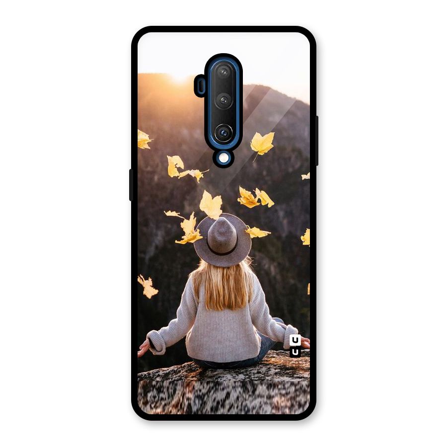 Leaf Rain Sunset Glass Back Case for OnePlus 7T Pro