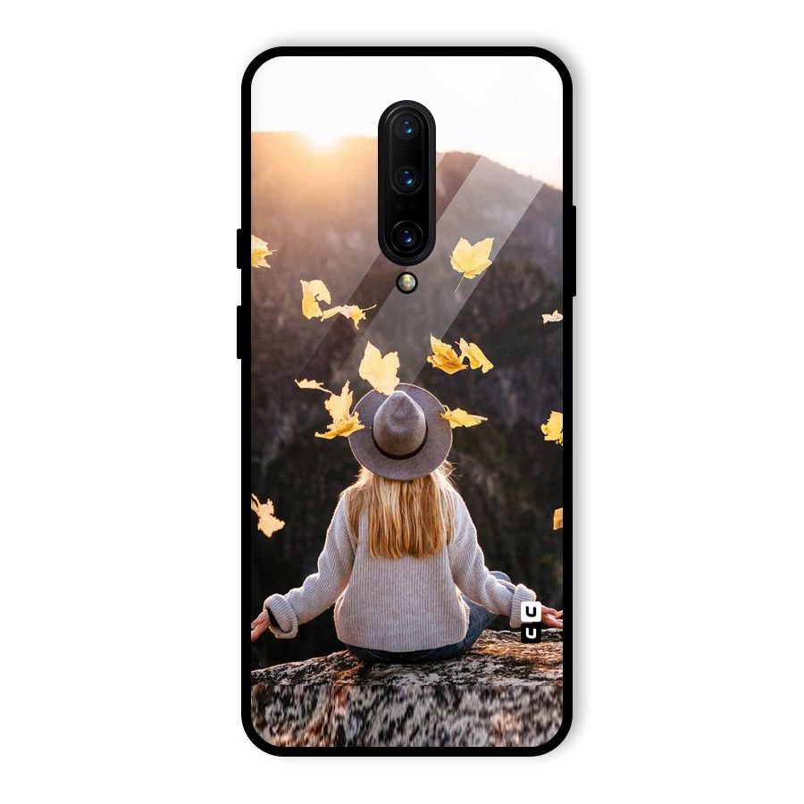 Leaf Rain Sunset Glass Back Case for OnePlus 7 Pro