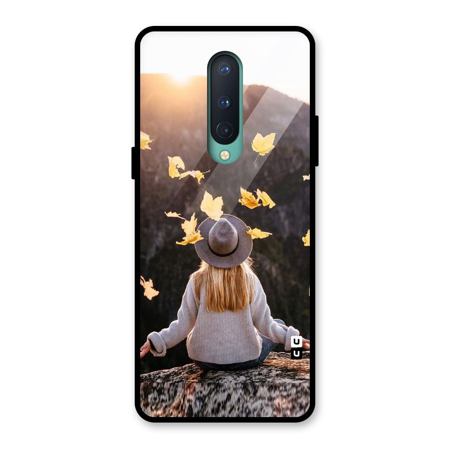 Leaf Rain Sunset Glass Back Case for OnePlus 8