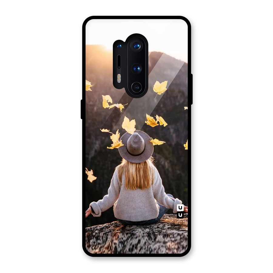 Leaf Rain Sunset Glass Back Case for OnePlus 8 Pro