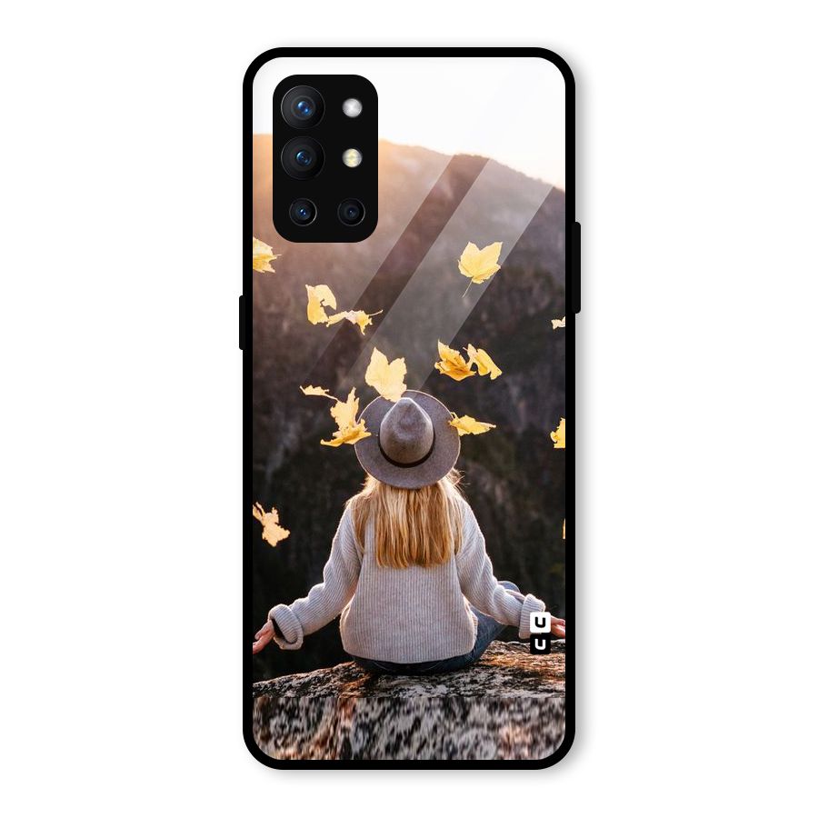 Leaf Rain Sunset Glass Back Case for OnePlus 9R