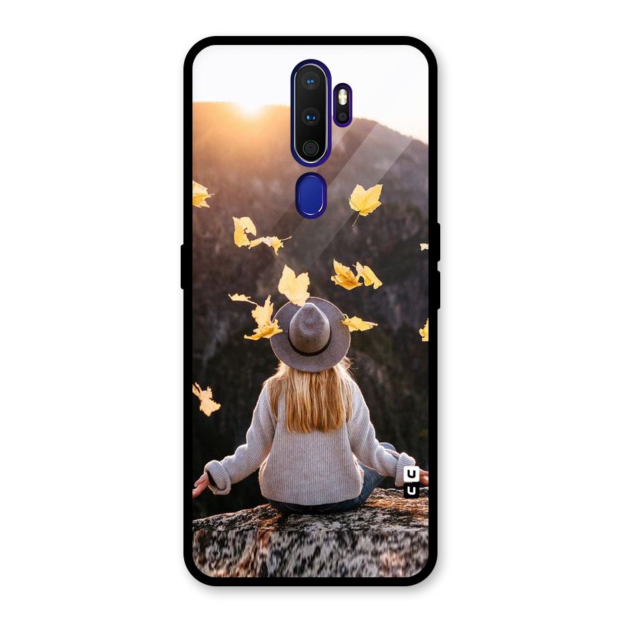 Leaf Rain Sunset Glass Back Case for Oppo A9 (2020)