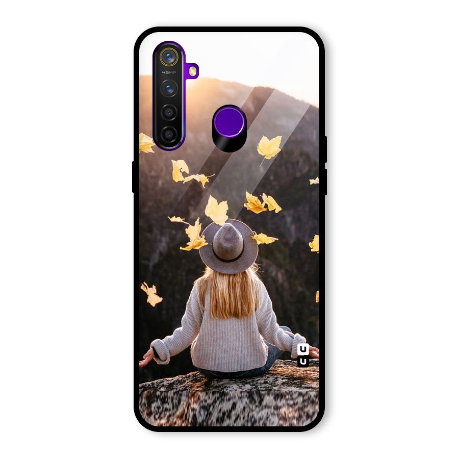 Leaf Rain Sunset Glass Back Case for Realme 5 Pro