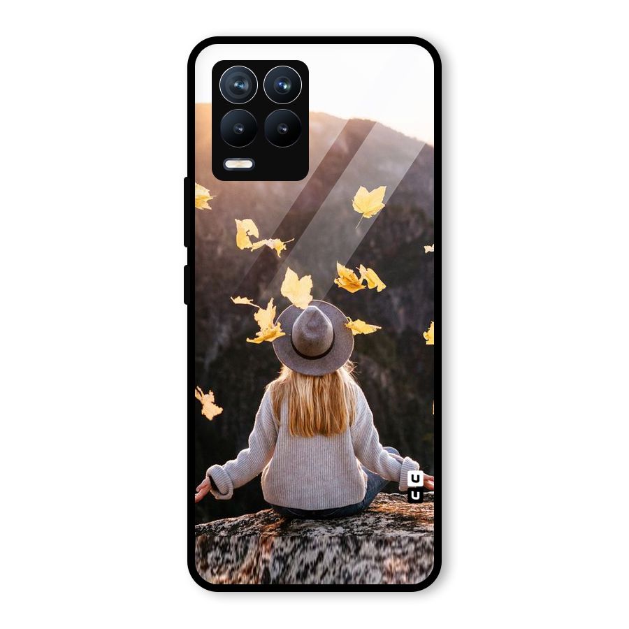 Leaf Rain Sunset Glass Back Case for Realme 8 Pro