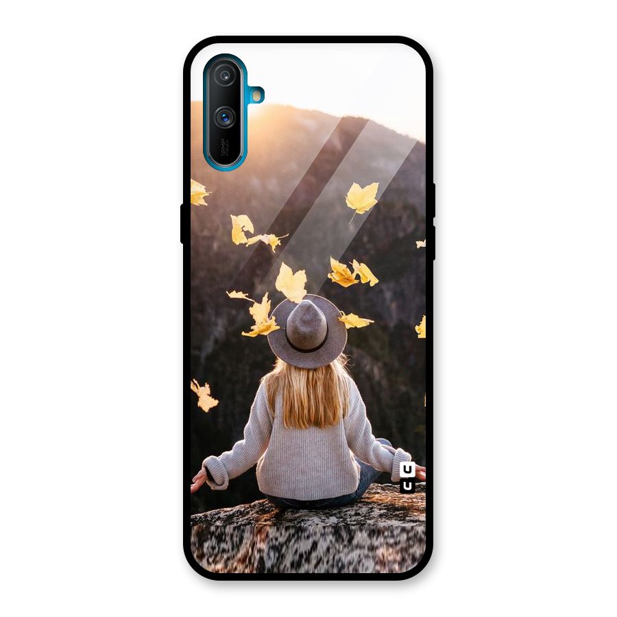 Leaf Rain Sunset Glass Back Case for Realme C3