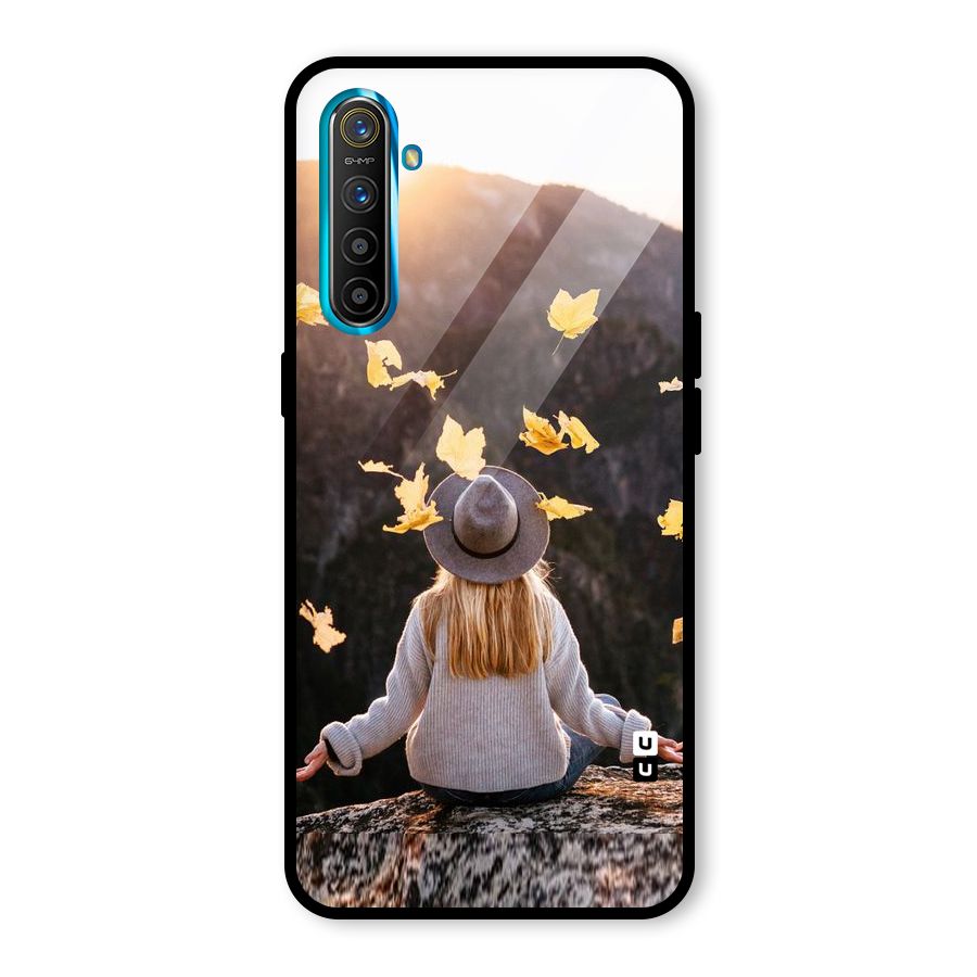 Leaf Rain Sunset Glass Back Case for Realme X2