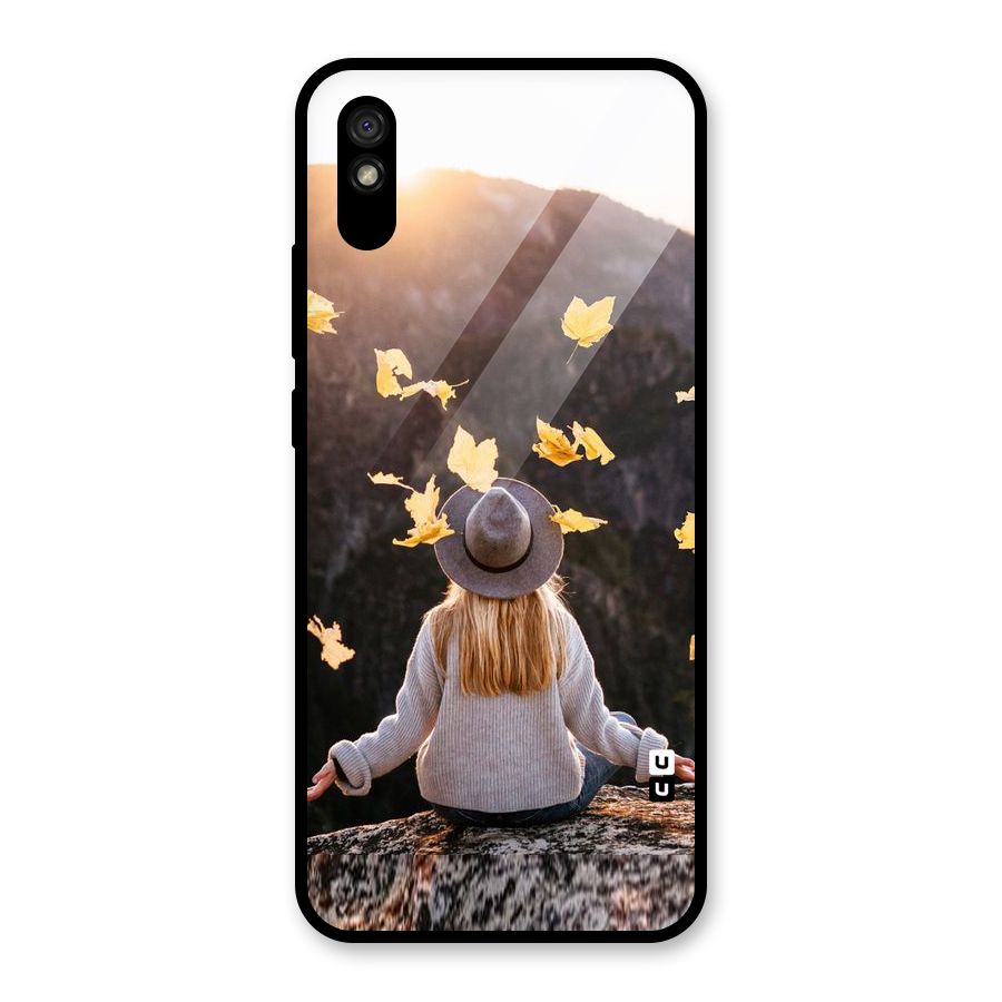 Leaf Rain Sunset Glass Back Case for Redmi 9A