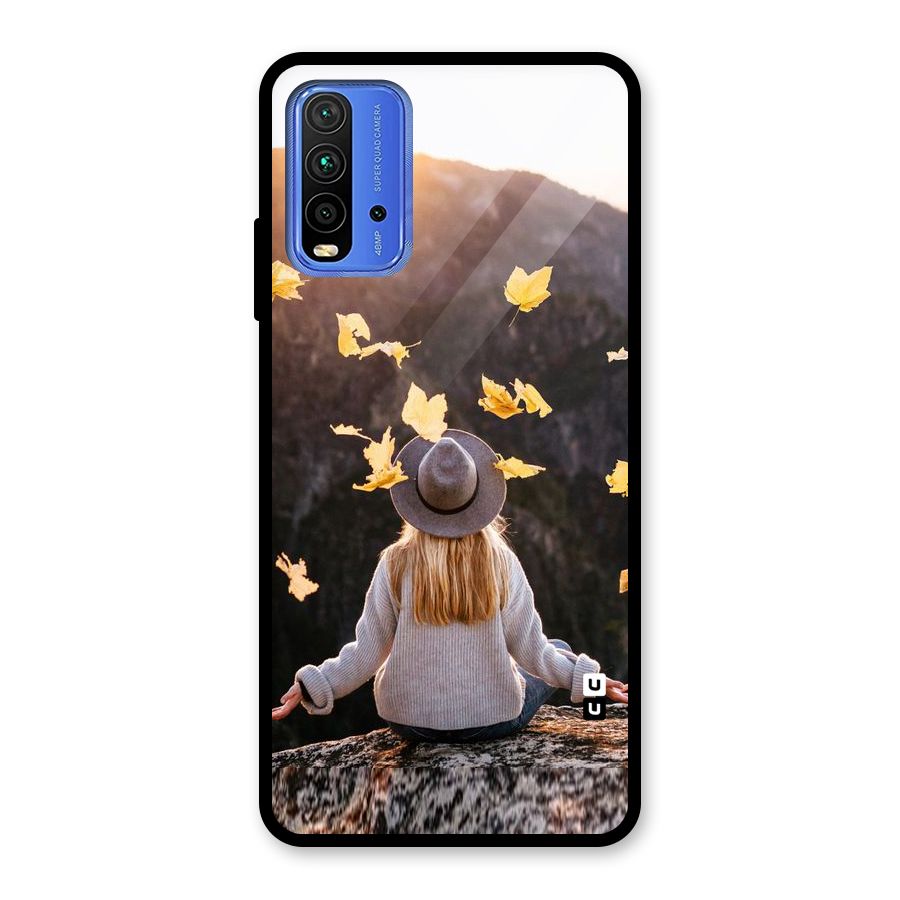 Leaf Rain Sunset Glass Back Case for Redmi 9 Power