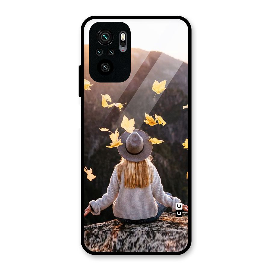Leaf Rain Sunset Glass Back Case for Redmi Note 10S