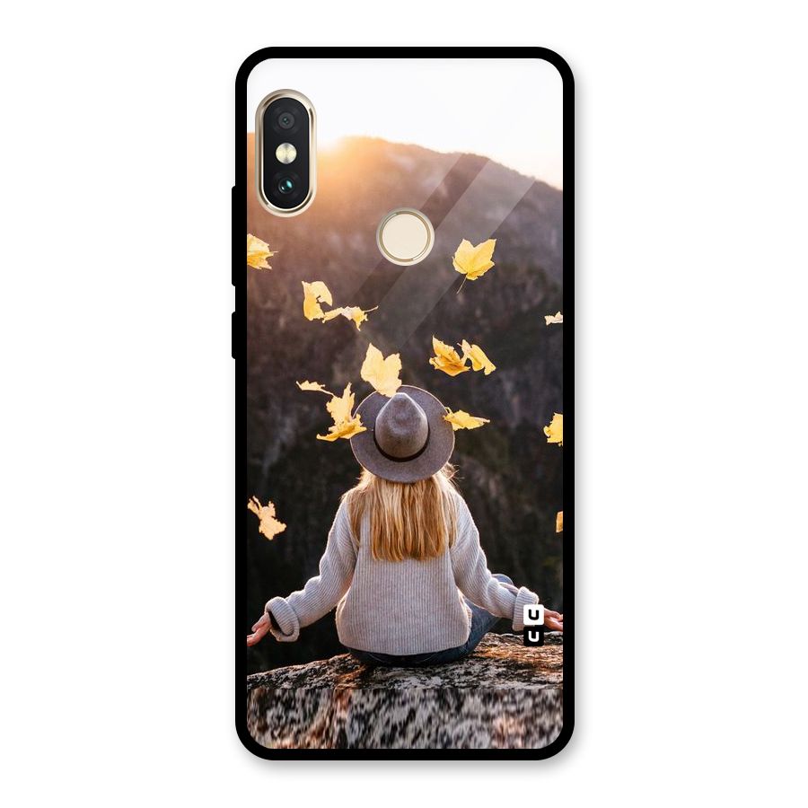 Leaf Rain Sunset Glass Back Case for Redmi Note 5 Pro
