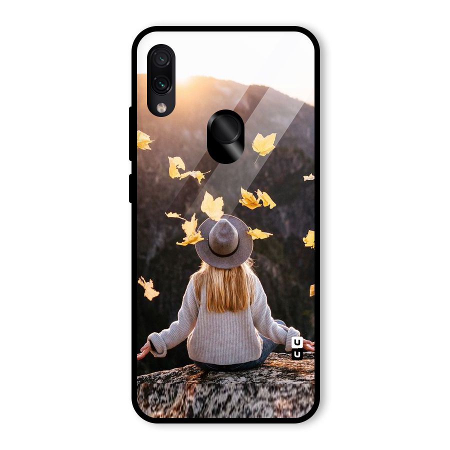 Leaf Rain Sunset Glass Back Case for Redmi Note 7