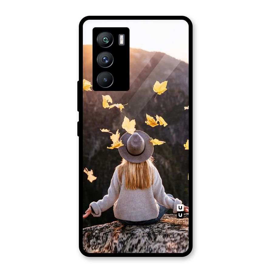 Leaf Rain Sunset Glass Back Case for Vivo iQOO 9 SE