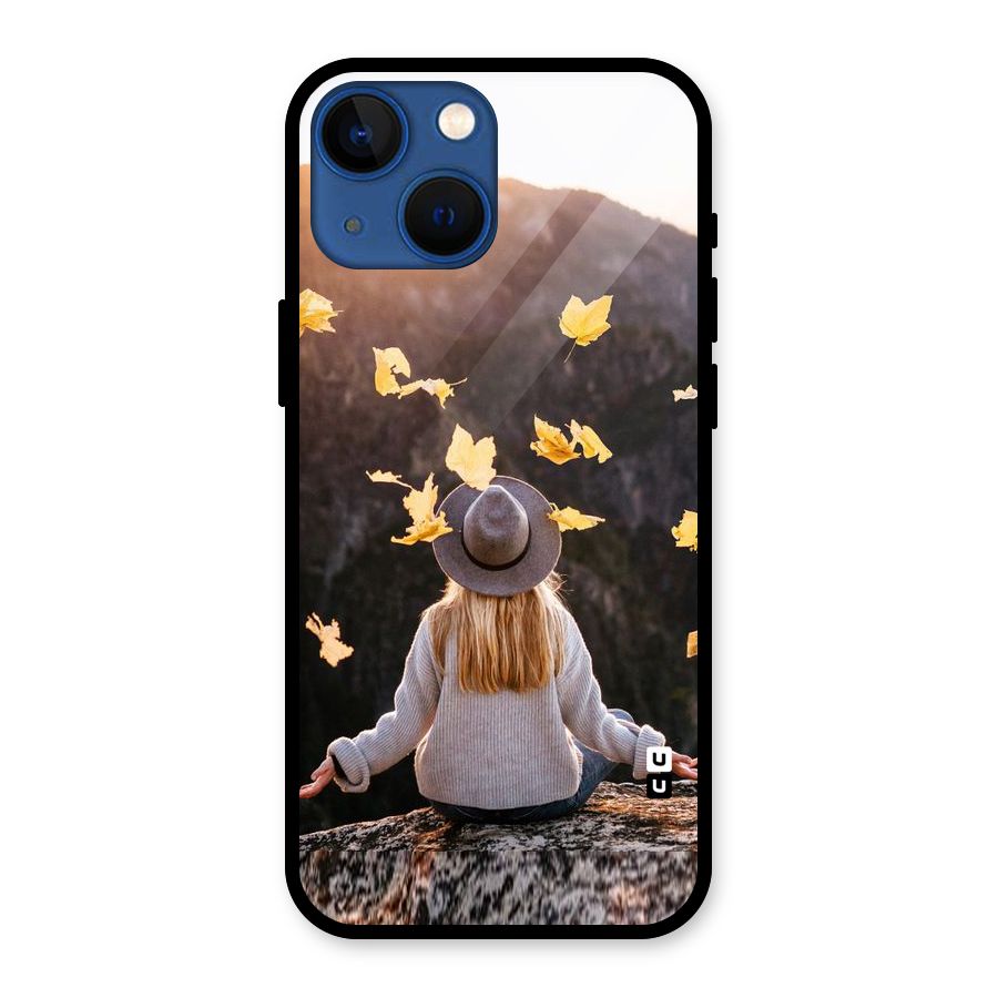 Leaf Rain Sunset Glass Back Case for iPhone 13 Mini