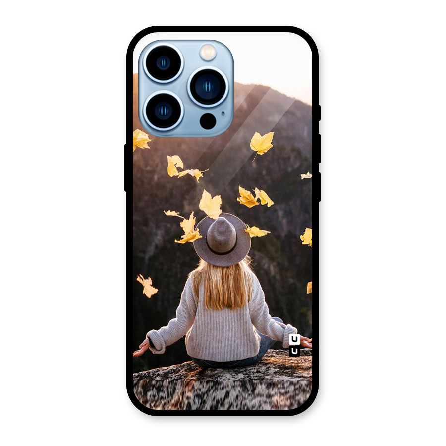 Leaf Rain Sunset Glass Back Case for iPhone 13 Pro