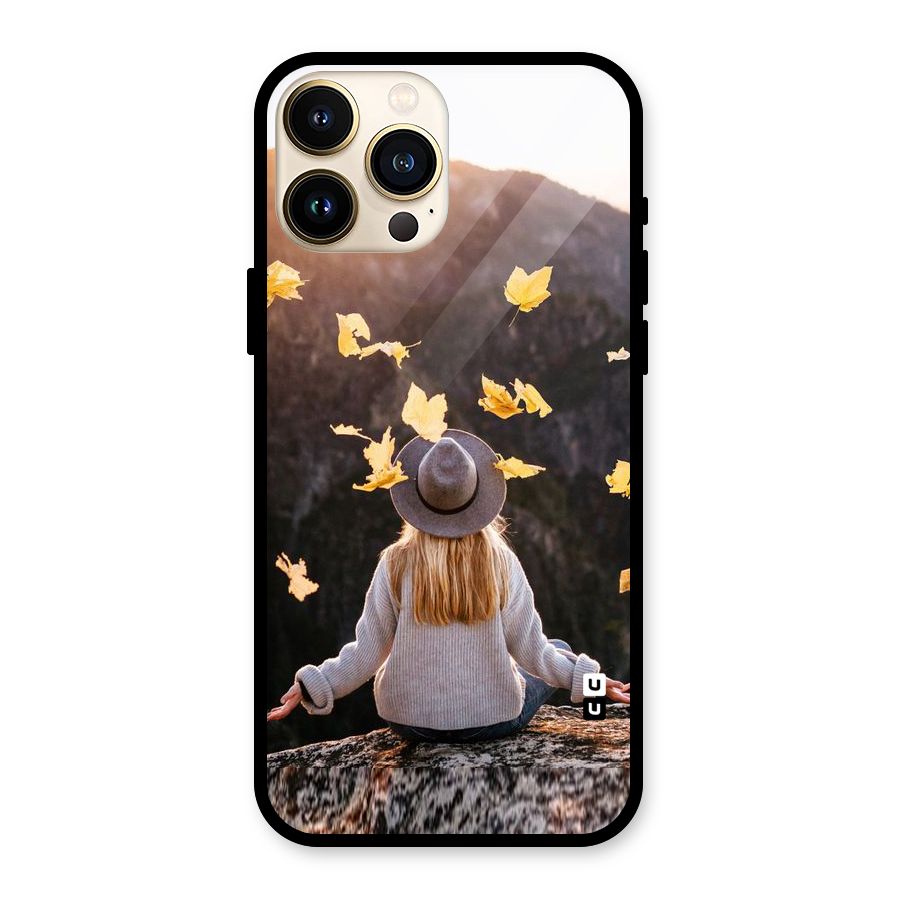 Leaf Rain Sunset Glass Back Case for iPhone 13 Pro Max