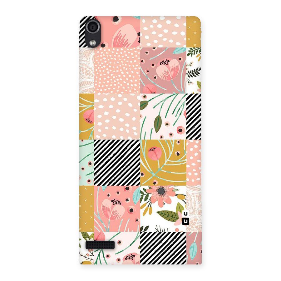 Leaf Stripe Polka Back Case for Ascend P6