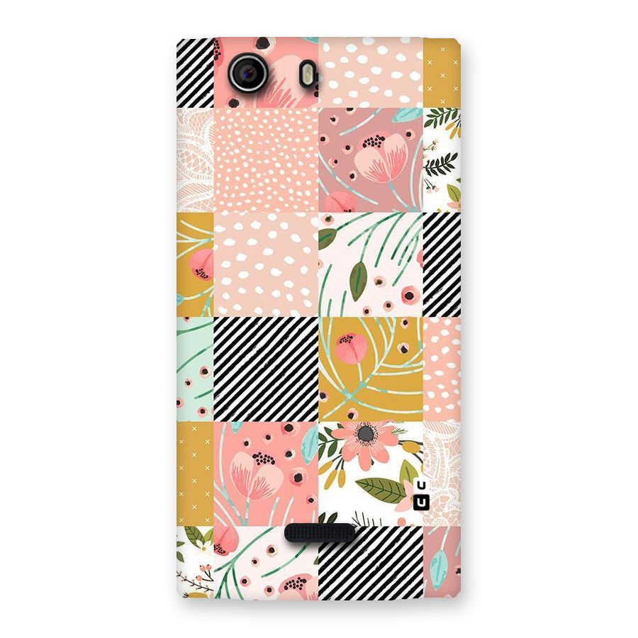 Leaf Stripe Polka Back Case for Canvas Nitro 2 E311
