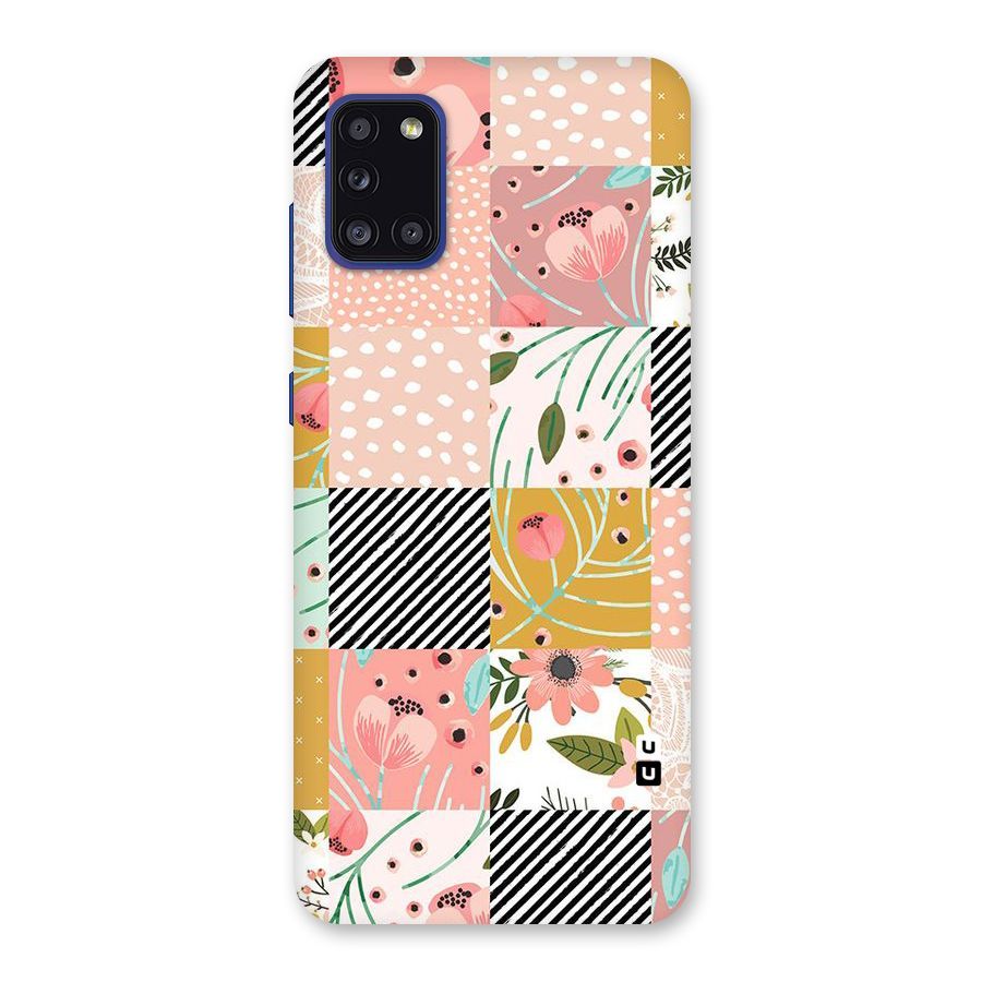 Leaf Stripe Polka Back Case for Galaxy A31