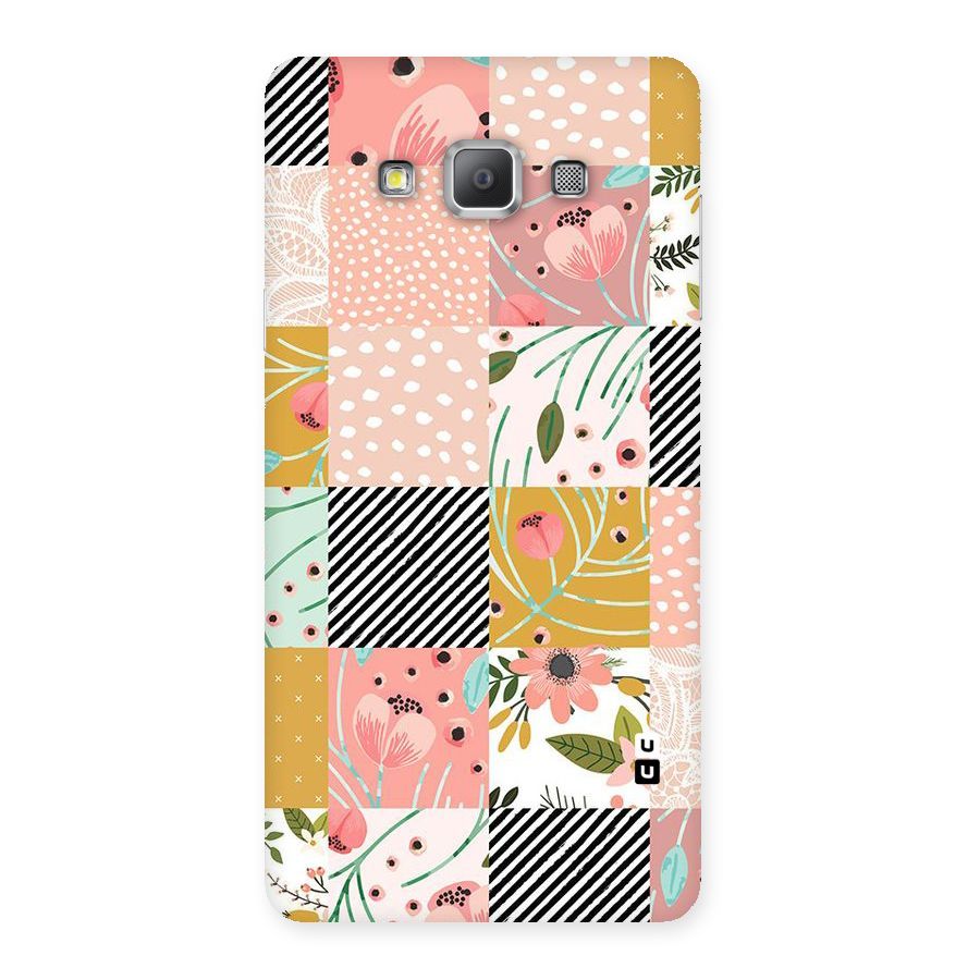 Leaf Stripe Polka Back Case for Galaxy A7