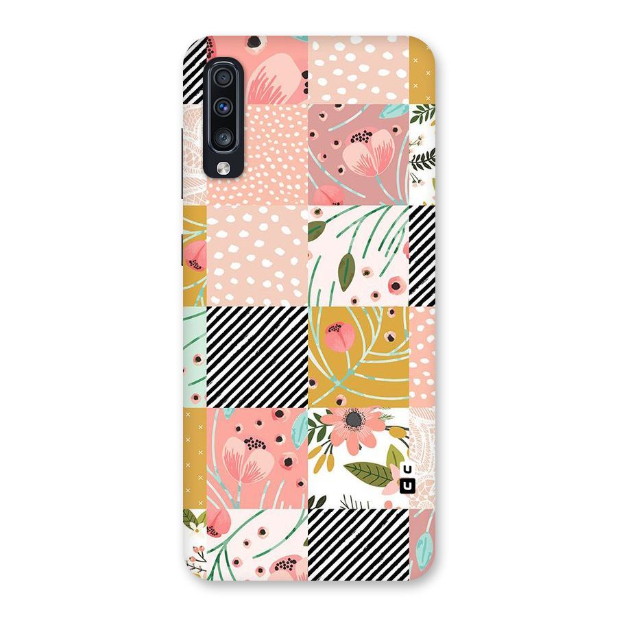 Leaf Stripe Polka Back Case for Galaxy A70