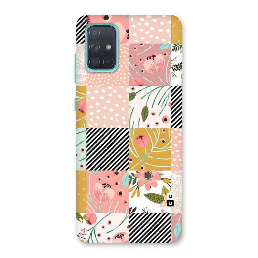 Leaf Stripe Polka Back Case for Galaxy A71
