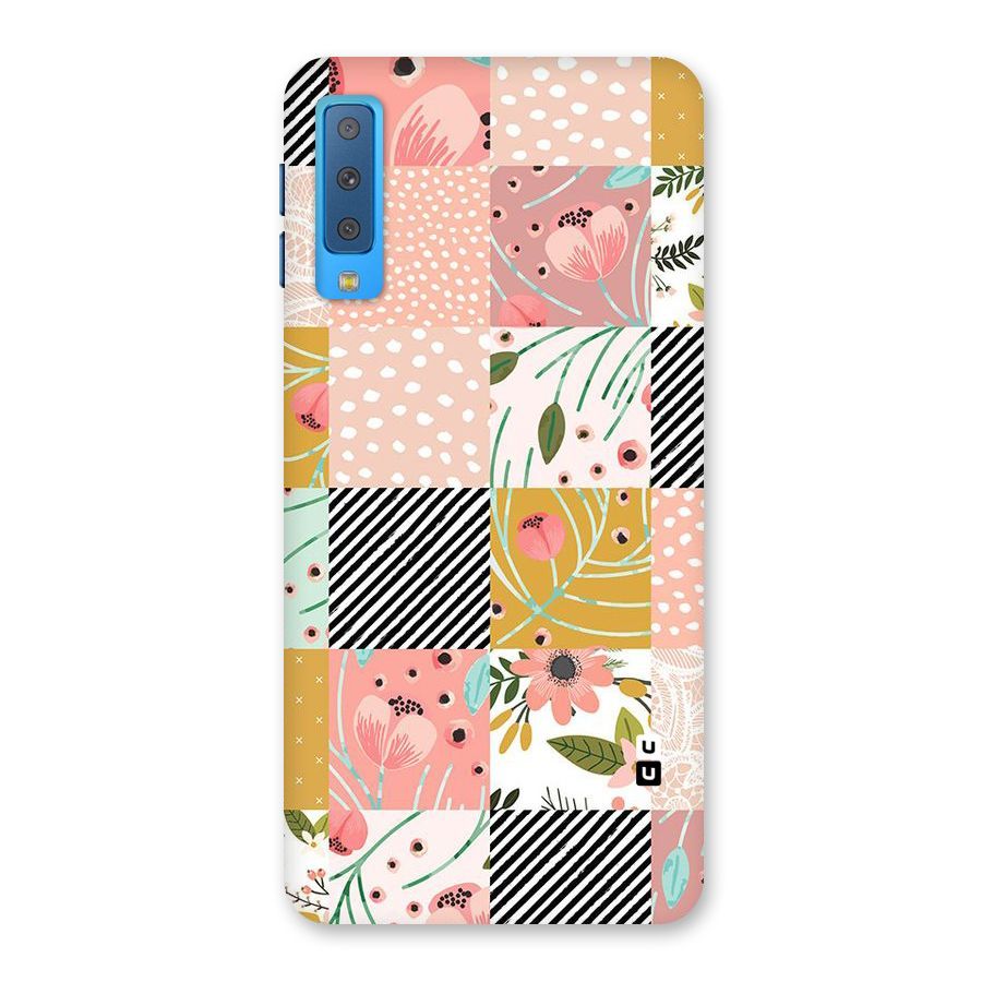 Leaf Stripe Polka Back Case for Galaxy A7 (2018)